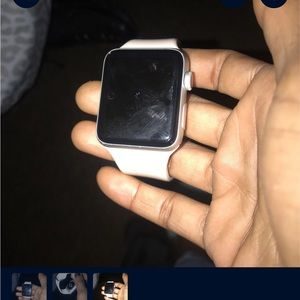 THIS WATCH IS NEW WITH NO CRACKS WITH A PINK BAND SERIES 3 42MM